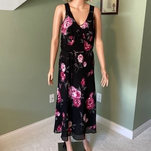 Nine & Co. Dress, Black & Pink Maxi Dress, 10